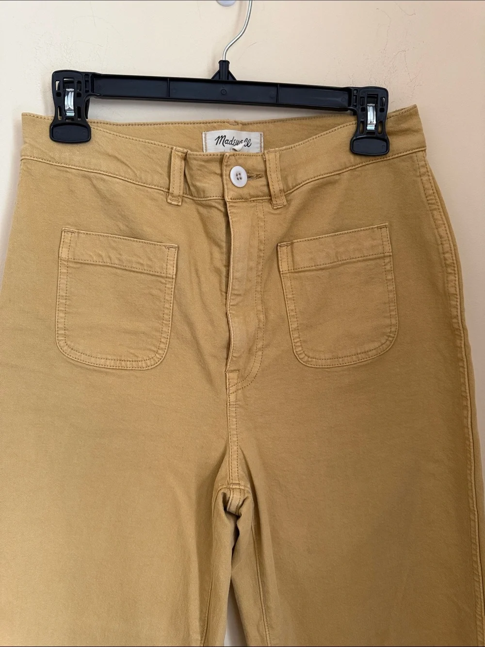 Madewell Emmett Wide-Leg Crop Pants in Mustard Yellow - Size 28 - Picture 5 of 9